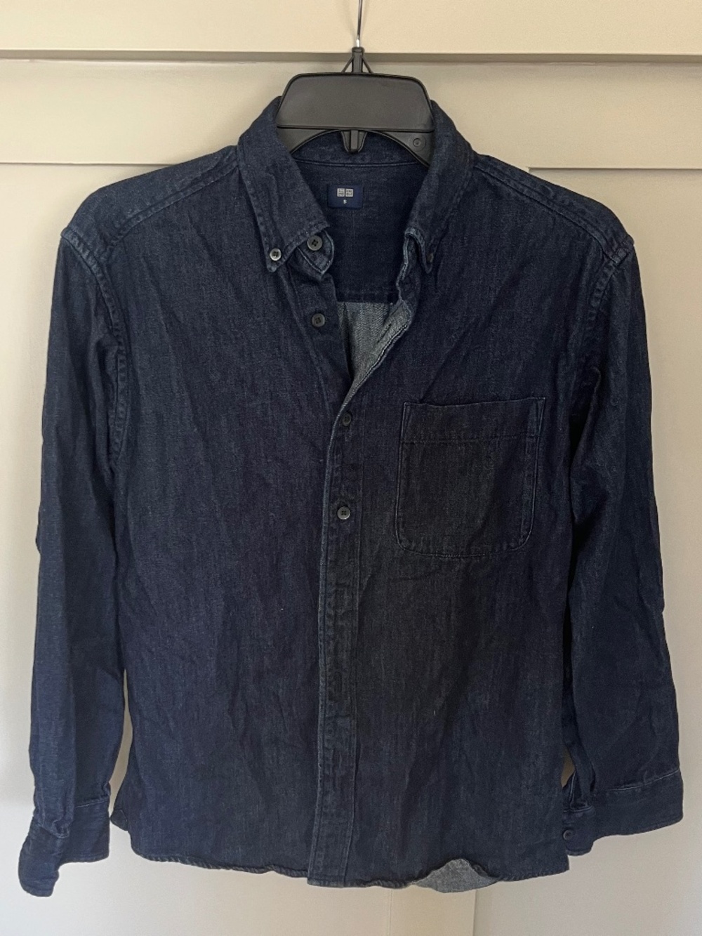 Dark Chambray Uniqlo Button Up; S